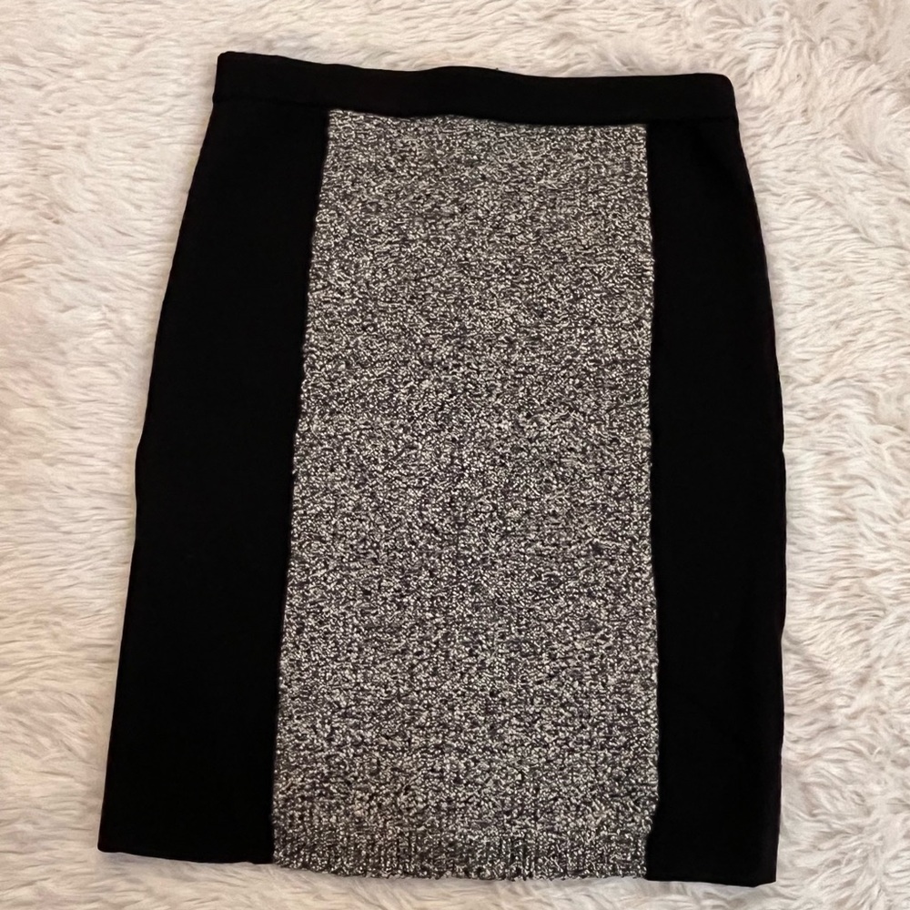 Club Monaco grey and black wool pencil skirt